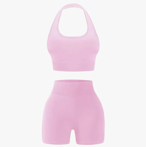 2 Piece Halter Top-Shorts Set