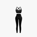 Cross Back Sports Bra - Leggings Set
