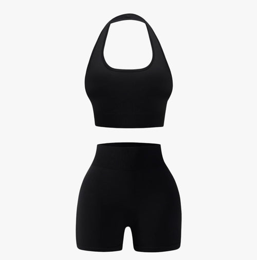 2 Piece Halter Top-Shorts Set