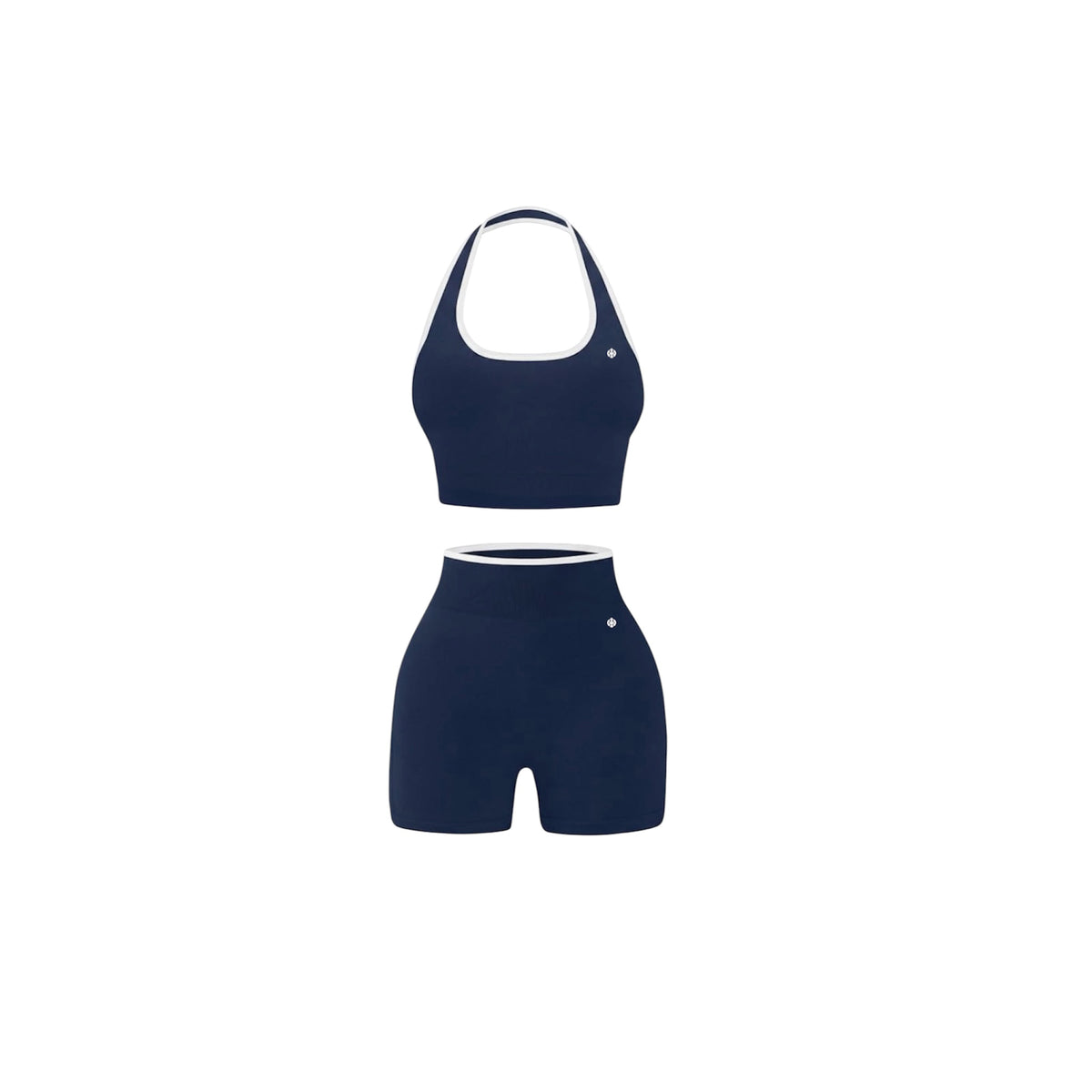 Navy Contrast 2 Piece Shorts